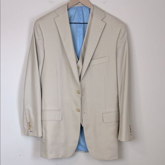 Holland & Sherry Other - Holland & Sherry Savile Row Sport Coat Blazer Vest 2 Piece Set Sz 40R